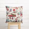 Tissu de décoration Gobelin Lutins de Noël – beige clair/rouge,  thumbnail number 9