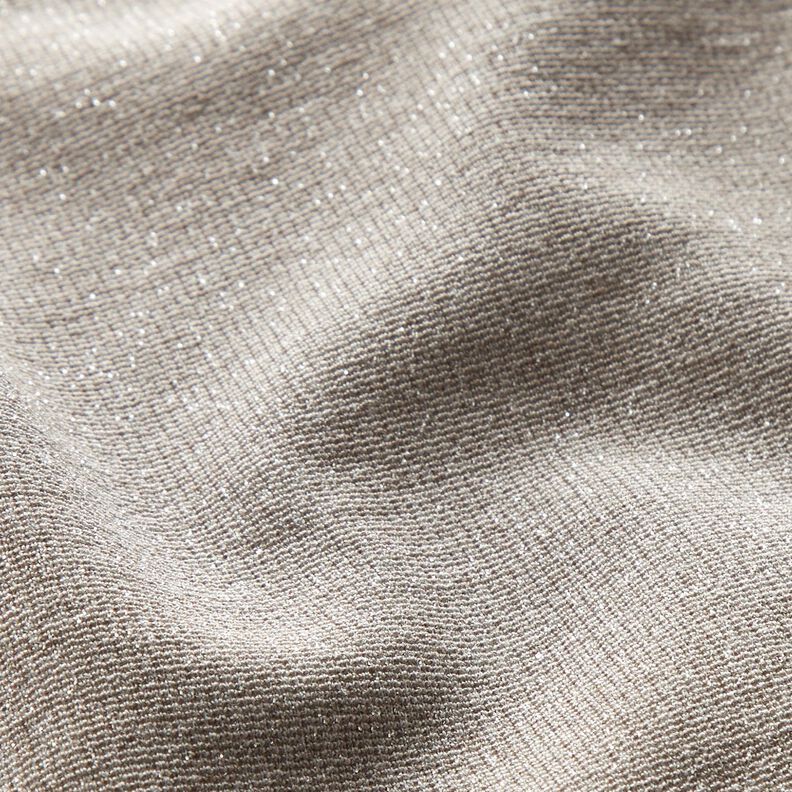 Maille jacquard chiné à paillettes – beige/argent métallisé, image number 3
