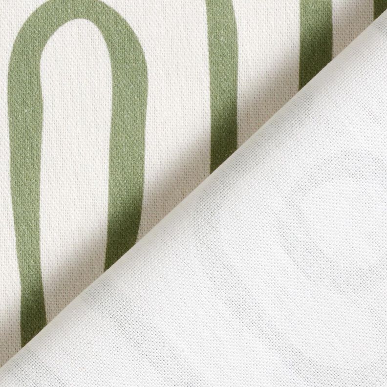 Tissu de décoration Semi-panama motif rayé abstrait – pin/nature,  image number 4
