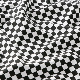 Jersey coton Échiquier [9 mm] – noir/blanc, 
