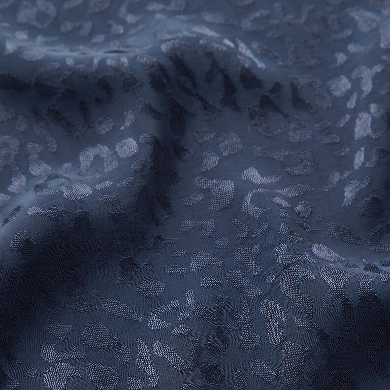 Tissu viscose Motif léopard – bleu nuit,  image number 3
