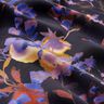 Tissu viscose Cupro avec fleurs à l'aquarelle – noir/lilas bleu,  thumbnail number 2