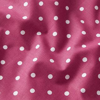 Tissu en coton Cretonne Pois – blanc/framboise, 