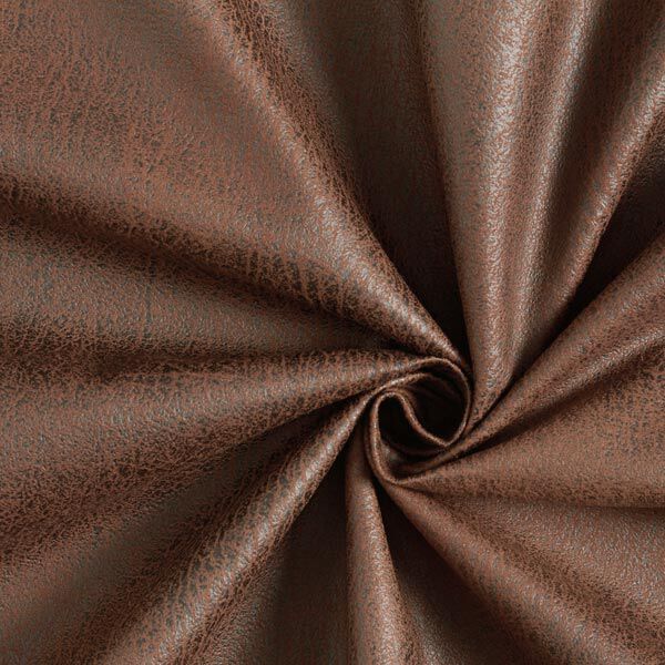 Tissu d’ameublement Imitation cuir Pamero – marron moyen,  image number 1
