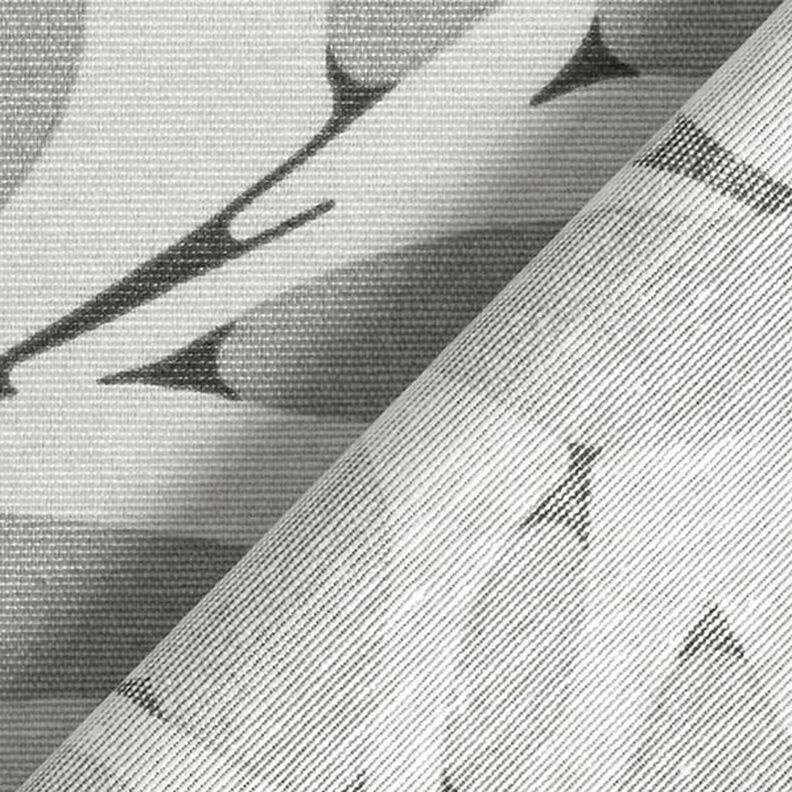 Tissu décoratif Toile Feuilles floues – gris brume/gris,  image number 4