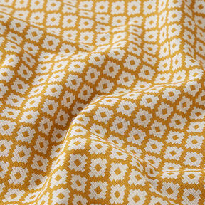 Tissu d'extérieur jacquard Losanges – moutarde, 