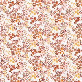 Voile de coton Mille-fleurs – blanc/cuivre, 