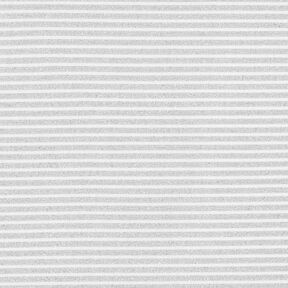 Jersey à rayures pailletées fines – blanc/argent métallisé, 