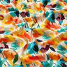 Mélange viscose lin fleurs stylisées – écru/orange,  thumbnail number 2