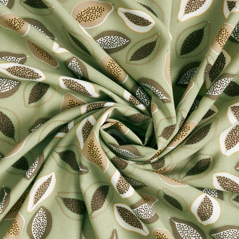 Tissu viscose Papayes – roseau/taupe,  image number 3