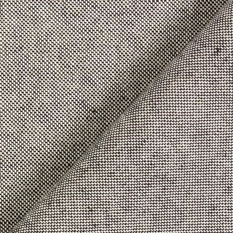 Tissu déco chambray semi-panama recyclé – noir/blanc,  image number 3