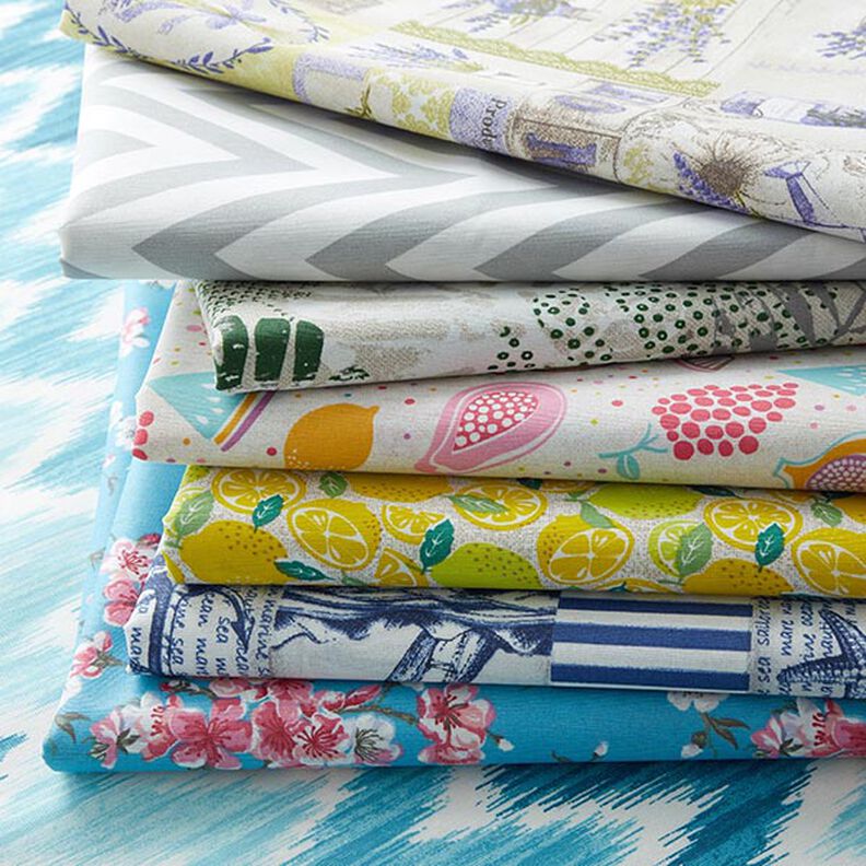 Coton enduit maritime – bleu acier/nature,  image number 5