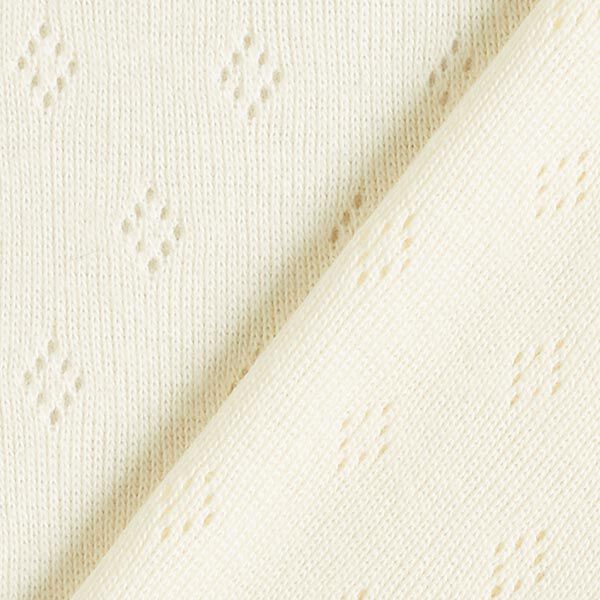 Jersey finement tricoté à motif ajouré – écru,  image number 3