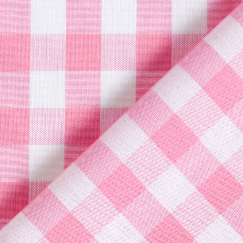 Tissu en coton Vichy à carreaux 1,7 cm – rose/blanc,  image number 4