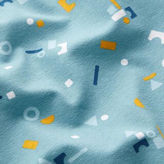 Jersey coton Blocs de construction – bleu aqua, 