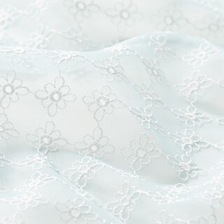 Softmesh broderie florale – bleu clair, 