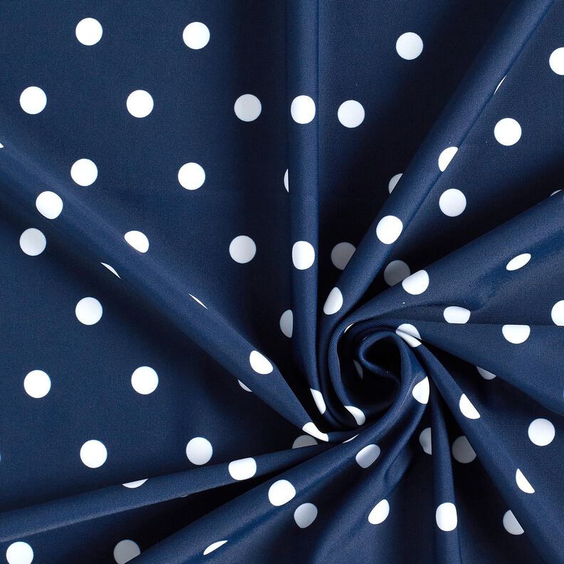 Tissus pour maillot de bain Pois – bleu marine/blanc,  image number 3