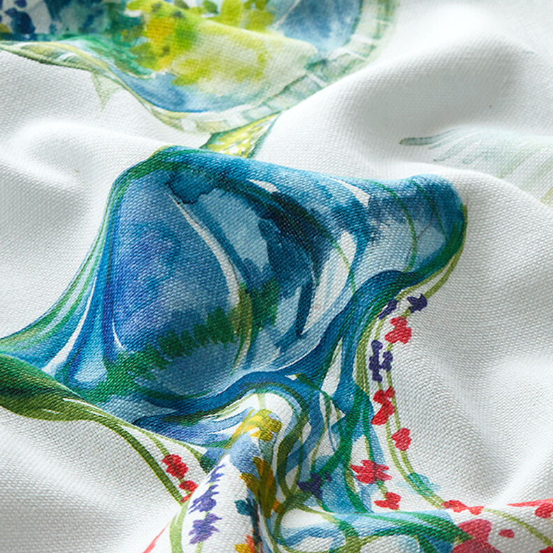 Tissu de décoration Semi-panama  Animaux marins – vert,  image number 2