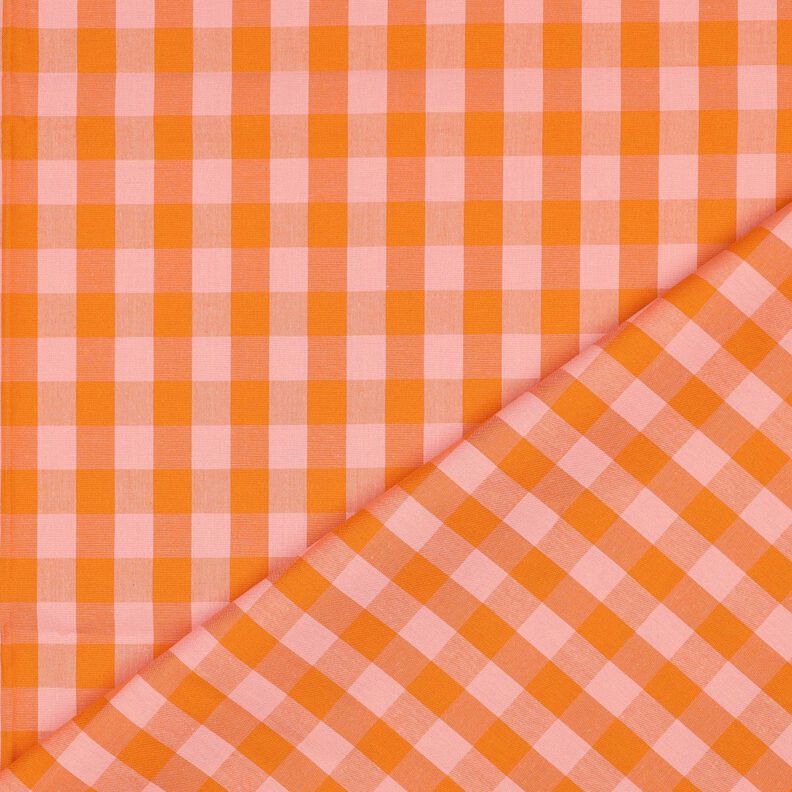 Popeline coton Carreau | Poppy Fabrics – rose/orange pêche,  image number 4