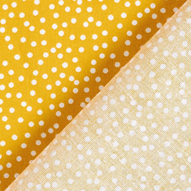 Tissu en coton Cretonne points irréguliers – jaune curry,  image number 5