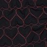 Tissu matelassé Cœurs en néon | Poppy Fabrics – noir/rose néon,  thumbnail number 2