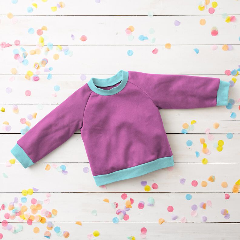 French Terry léger uni – lilas rouge,  image number 11