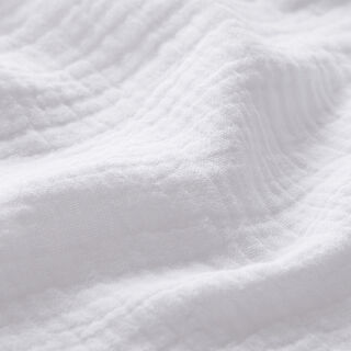 Tissu double gaze de coton – blanc, 