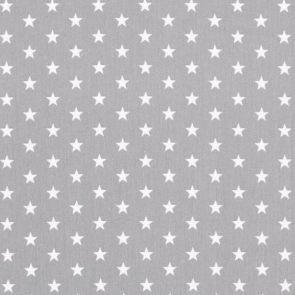 Popeline coton Moyens étoiles – gris/blanc,  image number 1