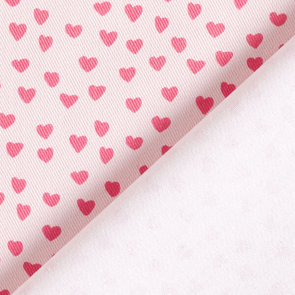 Tissu de décoration sergé coton mini cœurs – rose clair,  image number 4