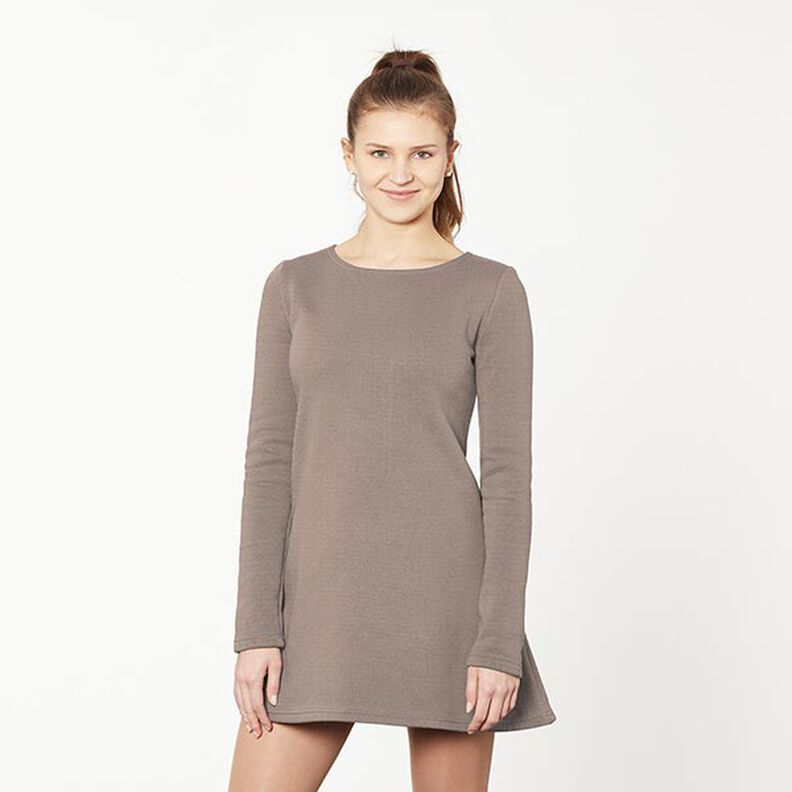 French Terry léger uni – taupe foncé,  image number 6