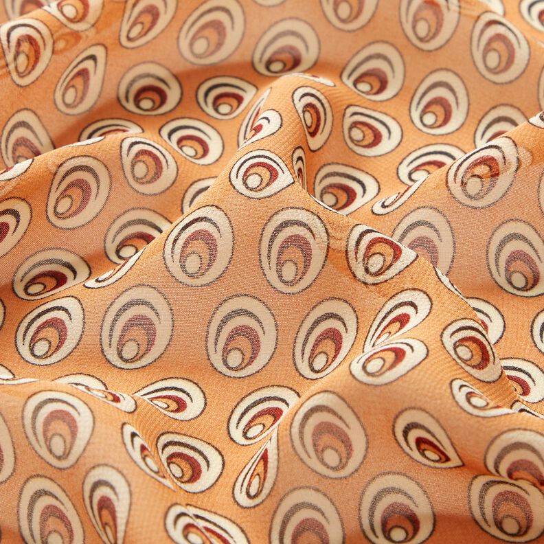 Chiffon œil de paon – abricot/terre cuite, image number 2
