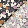 Tissu en coton Cretonne Fleurs ludiques – bleu noir/violet pastel,  thumbnail number 4
