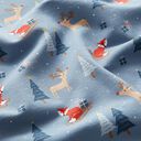 Sweatshirt gratté Renard et renne dans la forêt de Noël – bleu acier, 