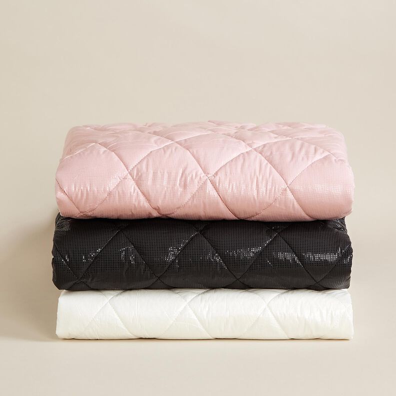 Tissu matelassé Losanges légèrement brillants – rose clair,  image number 7