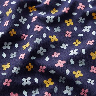 Jersey coton Jolies petites fleurs | STENZO – bleu marine, 