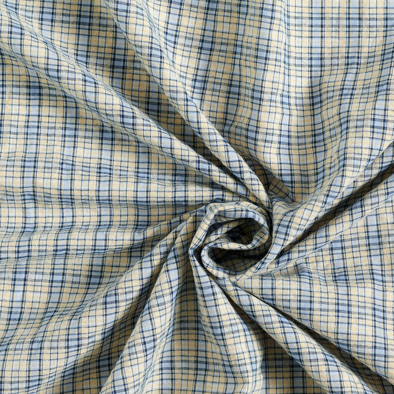Coton mélangé à carreaux – amande/bleu clair,  image number 4