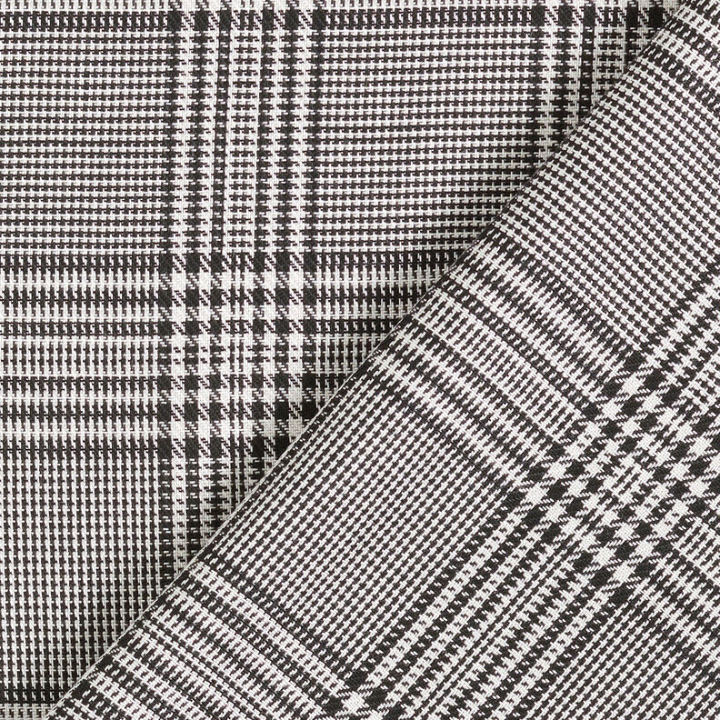 Tissu viscose Prince-de-galles – blanc/noir,  image number 5