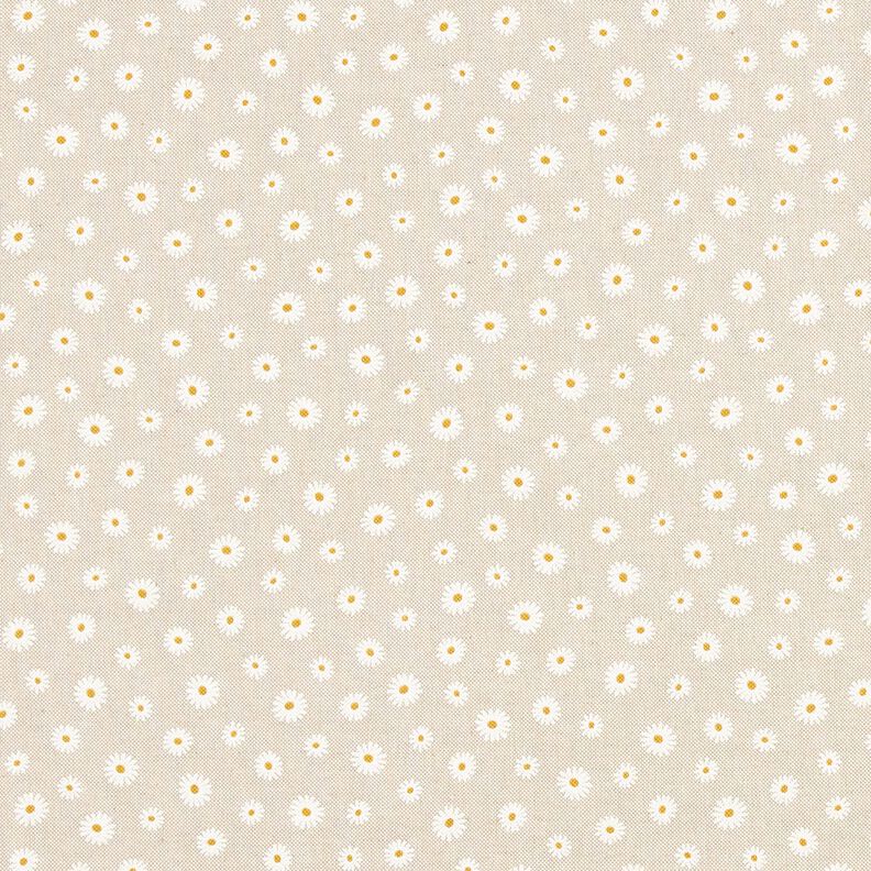 Tissu de décoration Semi-panama Petites fleurs – nature/blanc,  image number 1
