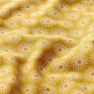 Jersey de coton faire briller les fleurs – jaune curry, 