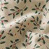 Tissu de décoration Semi-panama Rameaux de Noël – nature/vert sapin,  thumbnail number 2