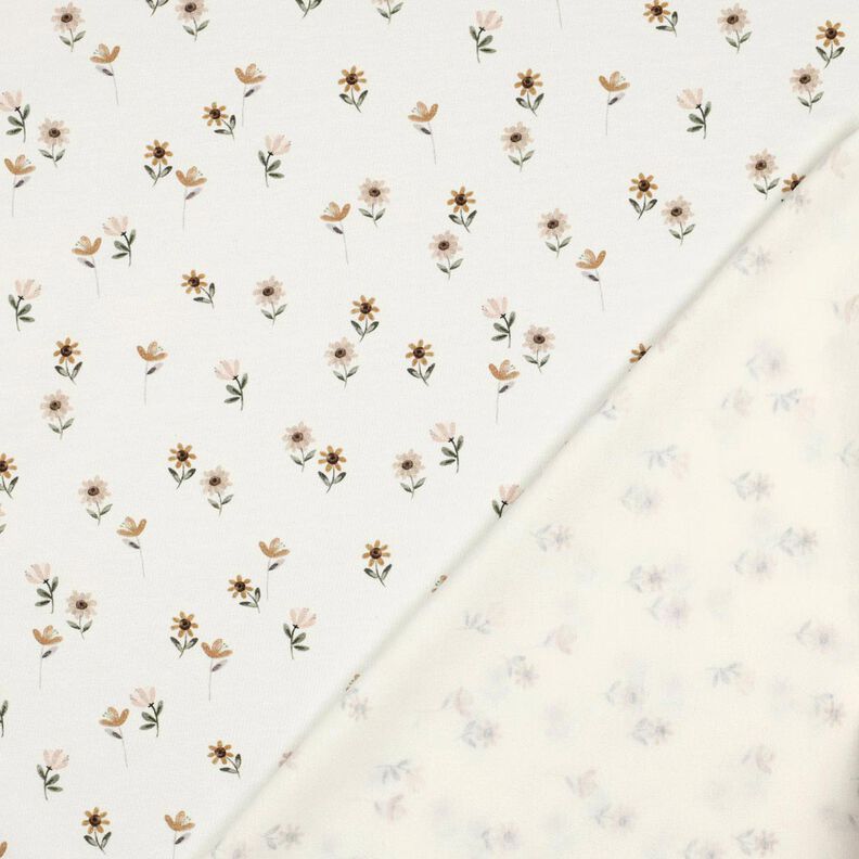 Jersey coton süße Blumen Impression numérique | Poppy Fabrics – ivoire/caramel,  image number 4