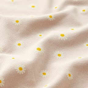 Jersey gaufré marguerites – nature, 