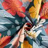 Tissu en coton Cretonne fleurs colorées – vert foncé,  thumbnail number 4