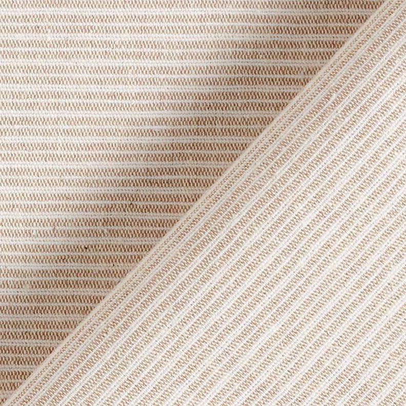 Tissu de décoration Canvas fines rayures recyclé – beige foncé,  image number 4