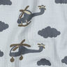 Tissu double gaze de coton Hélicoptère | by Poppy – bleu bébé/gris schiste,  thumbnail number 2