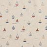 Tissu de décoration Semi-panama Voyage en bateau – nature/bleu,  thumbnail number 1