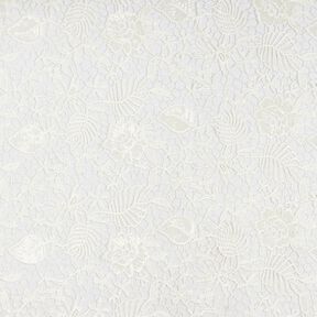 Dentelle avec paillettes et bord festonné – blanc, 