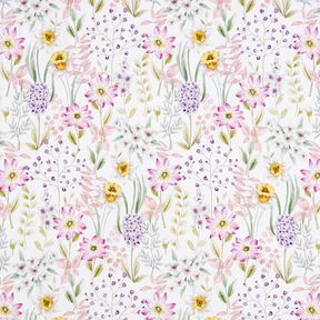Tissu en coton Popeline Jonquilles – ivoire/vieux rose clair, 