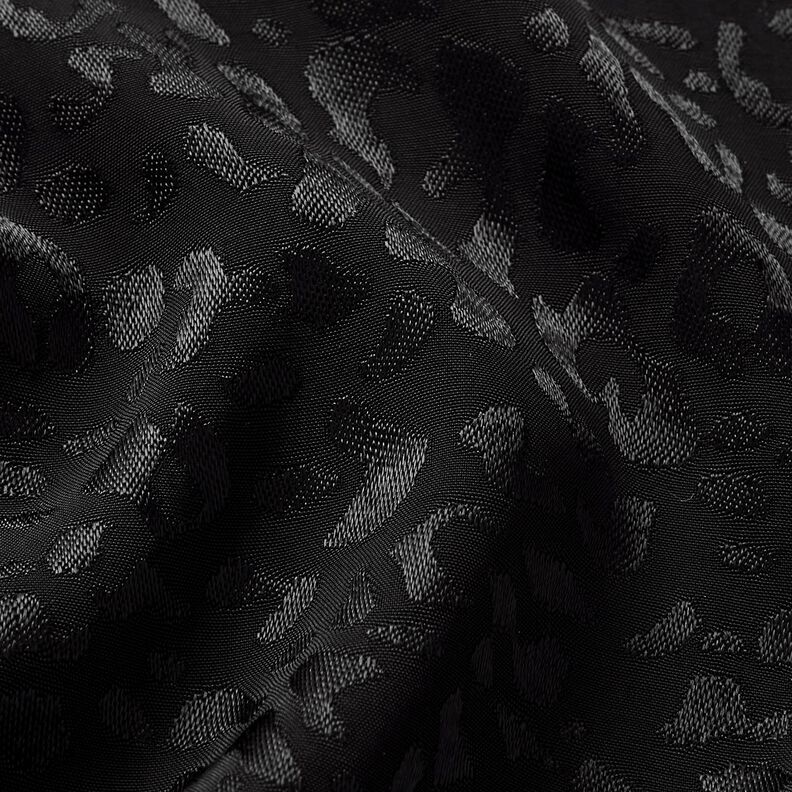 Tissu viscose Motif léopard – noir,  image number 2