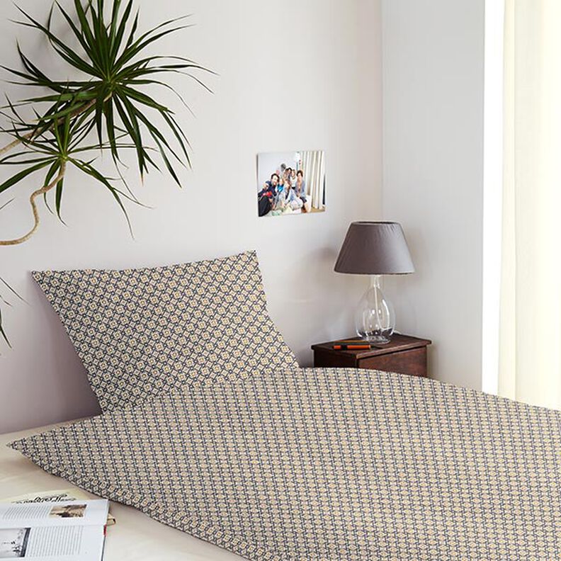 Tissu en coton Cretonne Motif de carreaux – blanc/noir, image number 6